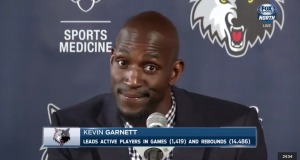 Kevin Garnett happy to be back in Minny