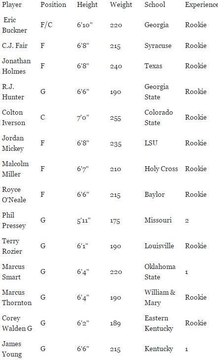 Boston Celtics announce Summer League roster